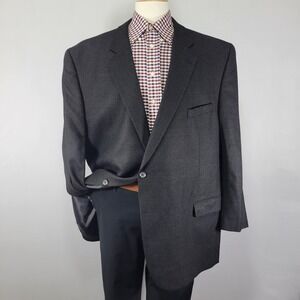Daniel Cremieux‎ Men's Sport Coat Denverwood SPJ Black Gray Loro Piana Soft 56L